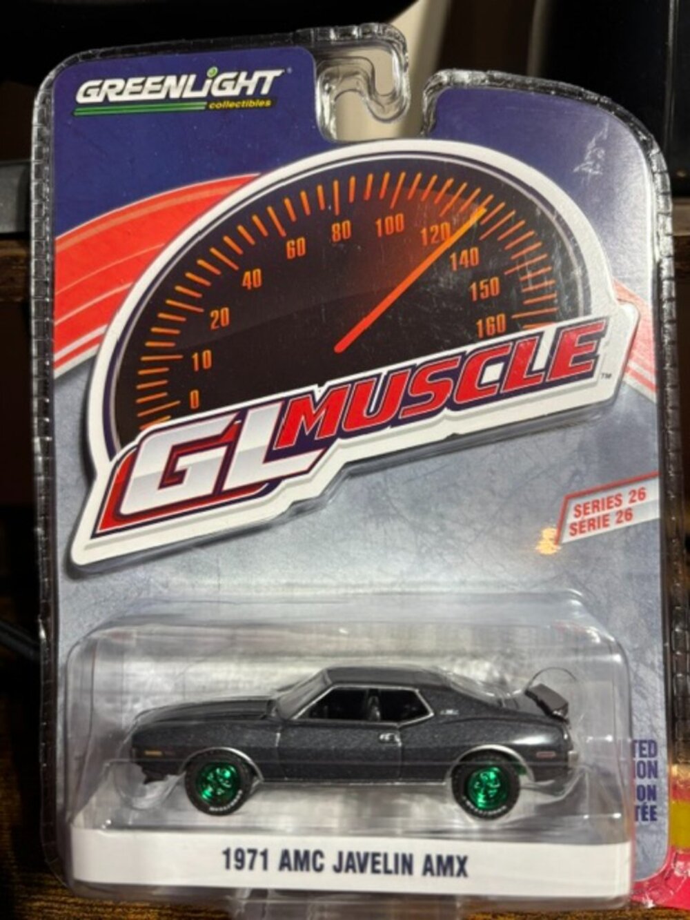 GREENLIGHT-1971 AMC JAVELIN AMX-CHASE-GREENY-LIMITED EDITION FROM 2021 RARE